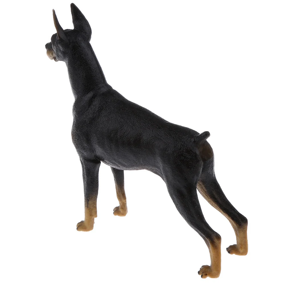 Modello Doberman realistico modello di animale da fattoria in PVC Figurine Action Figures Playset giocattolo educativo per bambini da collezione