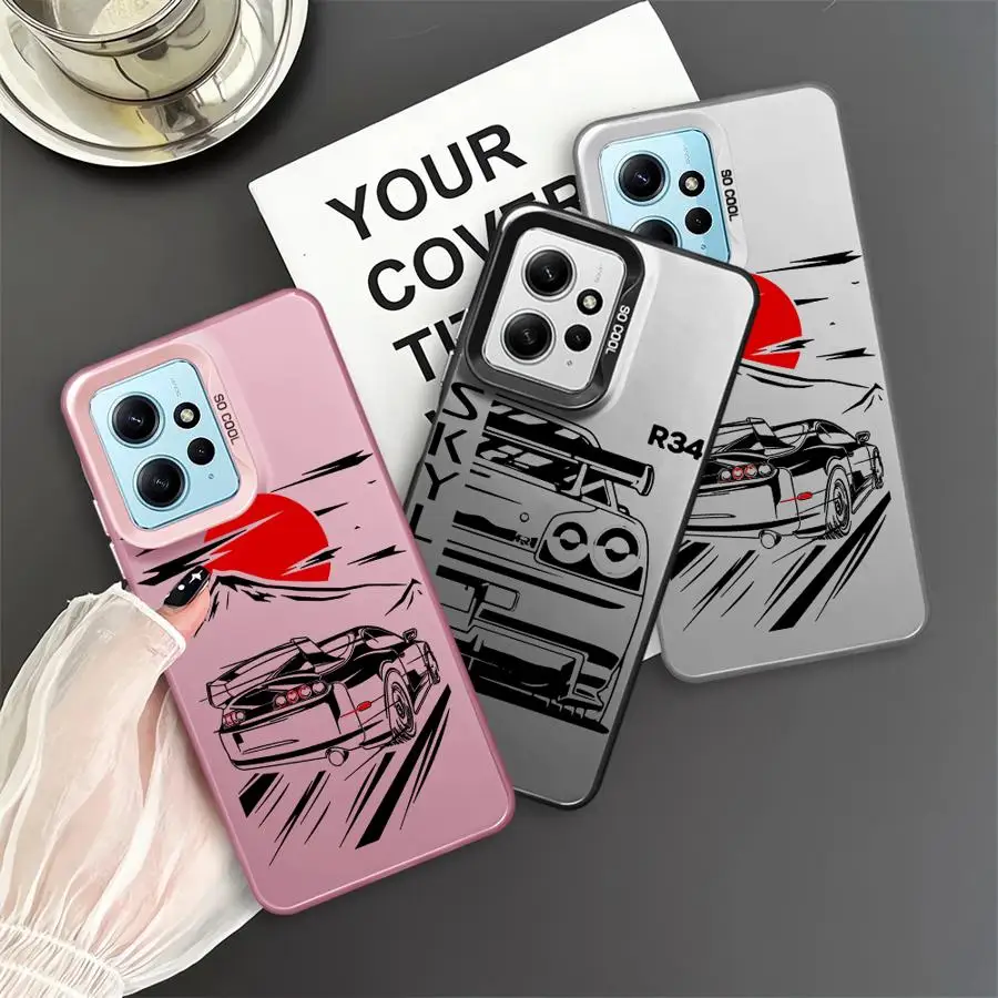 JDM Sports Cars Comic Phone Case for Xiaomi Redmi Note 12 13 11 Pro Plus 10s 11s 10 Pro 12S 9 Pro 13 12 Pro 5G Luxury Soft Funda