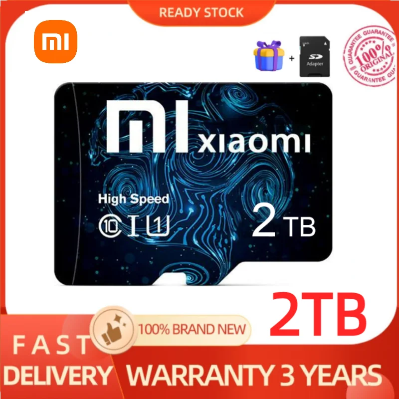 Xiaomi 2TB Micro TF SD Card Mini Memory Card Class 10 32 64G 128G 256G U3 4K High Speed Cartao De Memoria Flash Memory TF Mecard