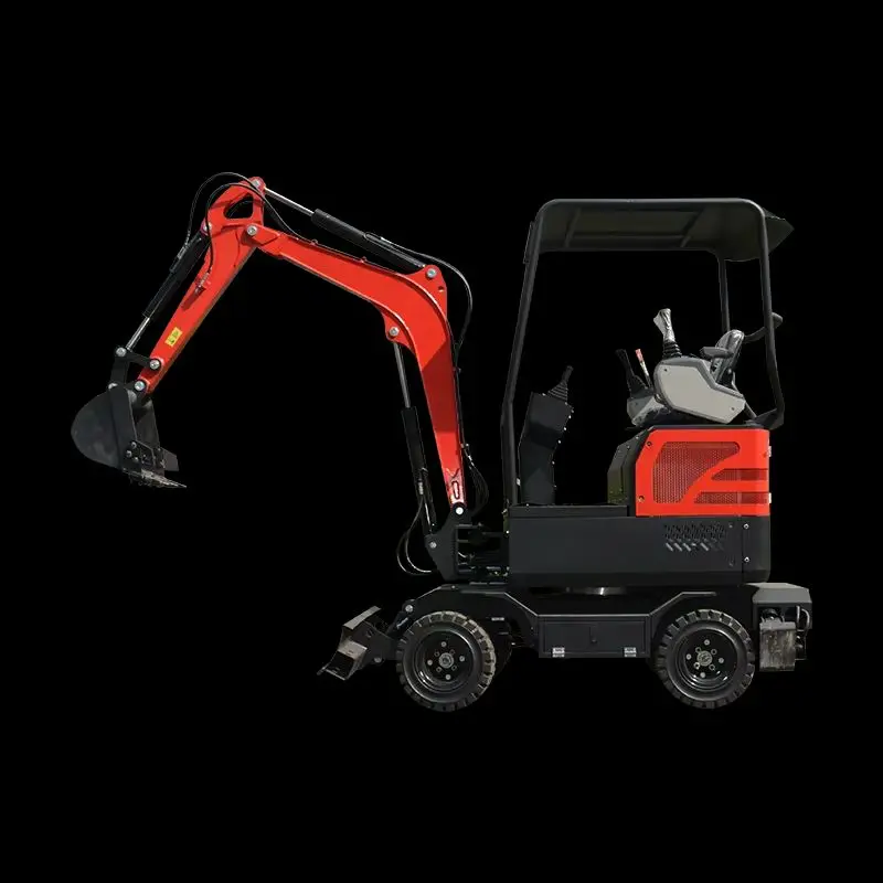 OEM Custom Mini Wheel Excavator CE EPA Euro 5 Compact Hydraulic Wheeled Digger for Farm Construction Landscaping and Trenching