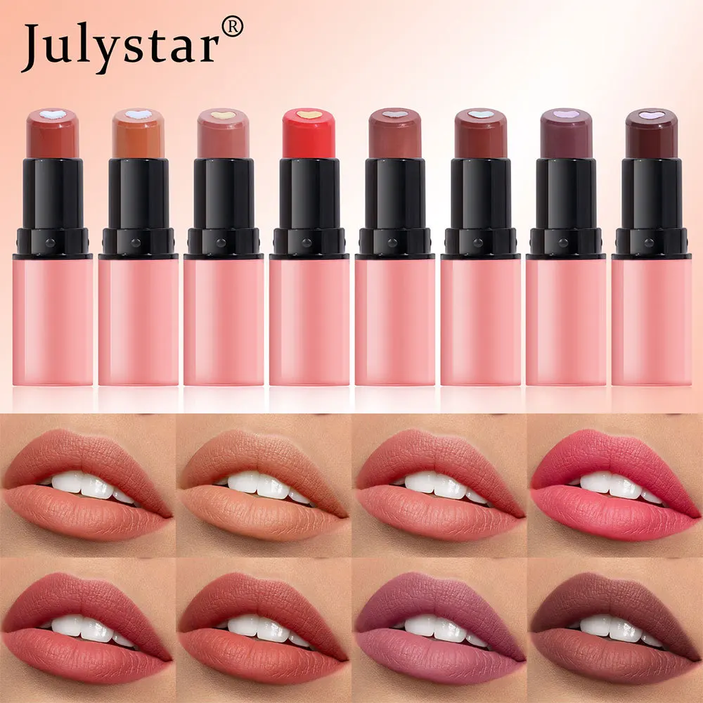 MISS ROSE 2-IN-1 Easy To Color Fruity Frost Matte Lipstick Lip Balm Makeup Moisturising Hydrating Longwear Lipsticks Cosmetics