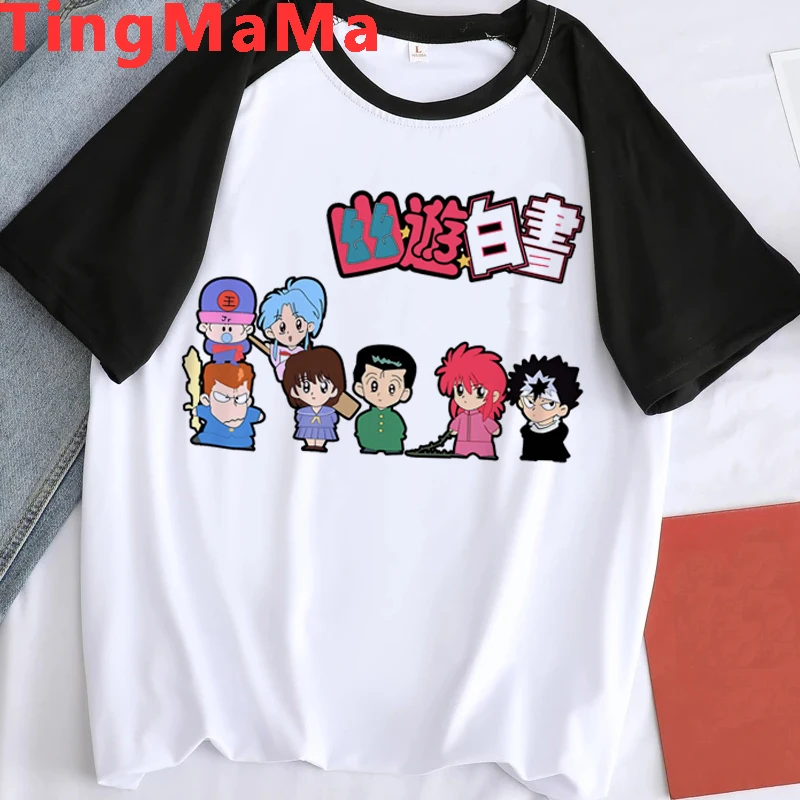 Japanese Anime Yu Yu Hakusho T Shirt Men Kawaii Cartoon Hip Hop Manga Graphic Tees Harajuku Clothes Unisex Tops T-shirt Male