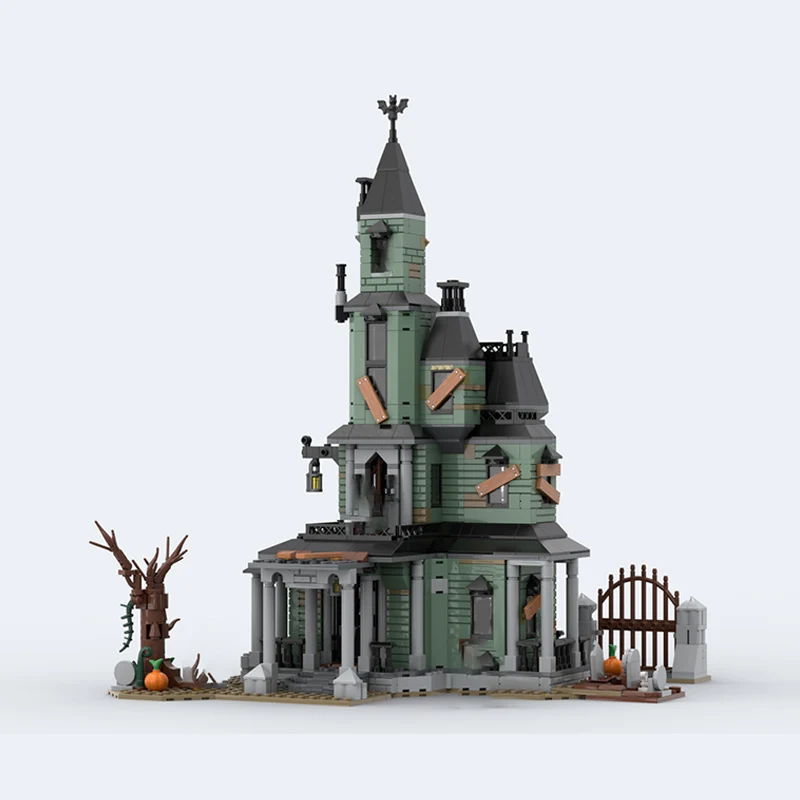 مدينة شارع عرض نموذج MOC قوالب بناء النمط القوطي منزل وحدات التكنولوجيا الأطفال هدايا العيد تجميع اللعب البدلة