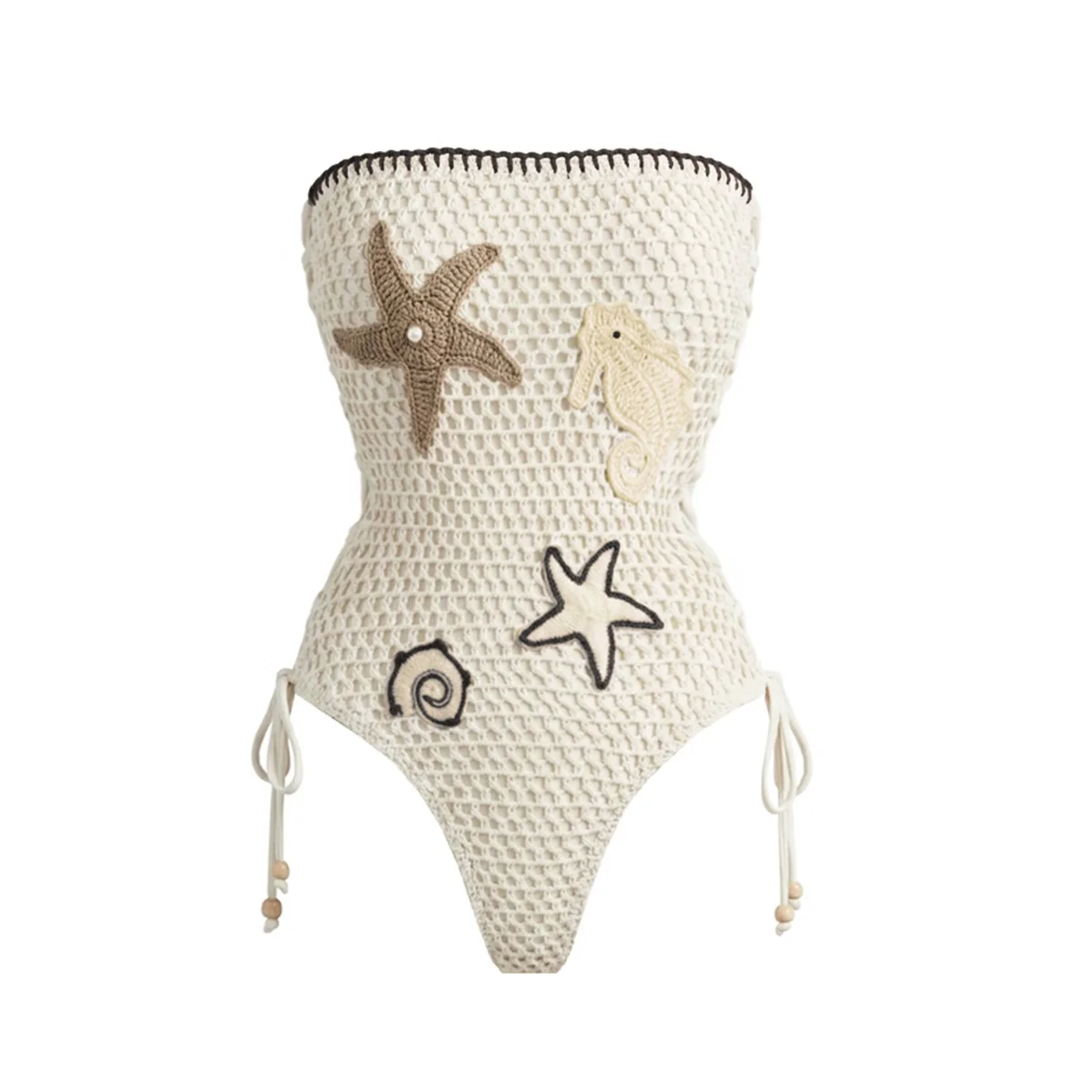 Handhook 2Pcs Sexy One Piece Swimsuit Women 2026 New Swimwear Crochet Swim Suit Female Bikini Set Biquini Bathingsuit Beachwear