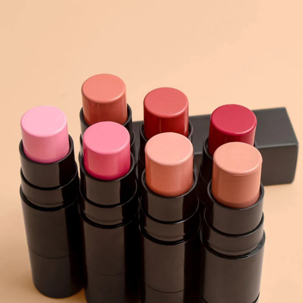 Private Label Blush Stick Custom Logo Dual-ended Blush Stick with Brush Plumping Stick Pigment Long-lasting Face Makeup Vegan