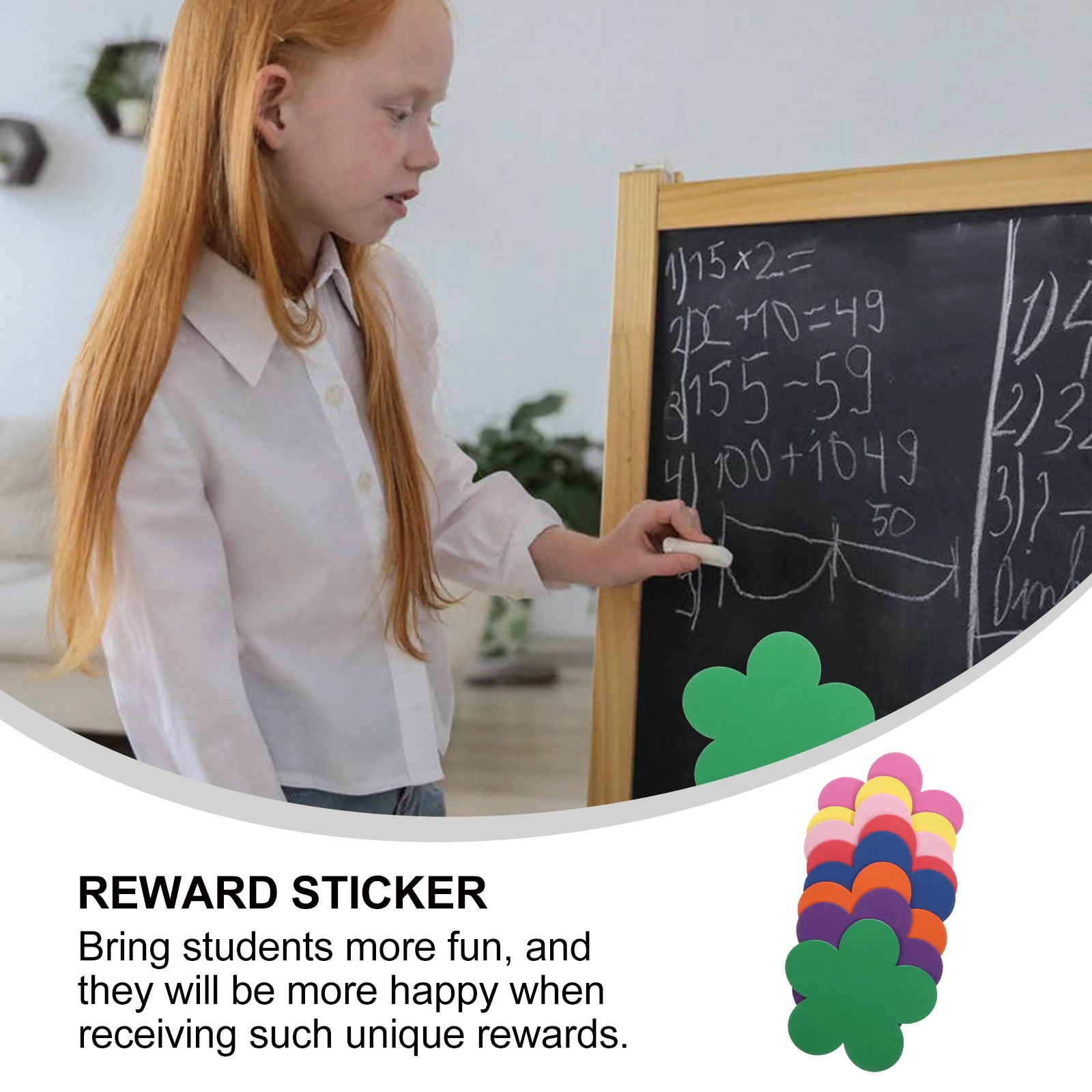 

40Pcs Flower Shape Reward Stickers Safe Self Adhesive Reward Stickers for Classroom Scrapbook Crafts Decorative Praise