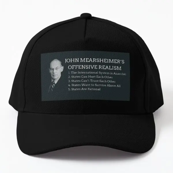 

Бейсбольная кепка John Is Mearsheimer Is Offensive Realism, черная бейсболка Snapback в стиле хип-хоп с принтом, летняя мужская Casquette Sun Outdoor