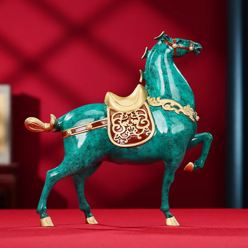 

Color copper horse to success ornament, home office desktop copper horse handicraft ornament business gift