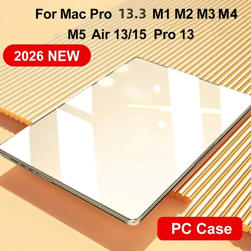 Crystal Clear Laptop Case for Macbook Air 13.6 M4 15 13 M3 Hard Cover for Mac Book Pro 13 M1 M2 14 M4 16 2025 Protective Cases
