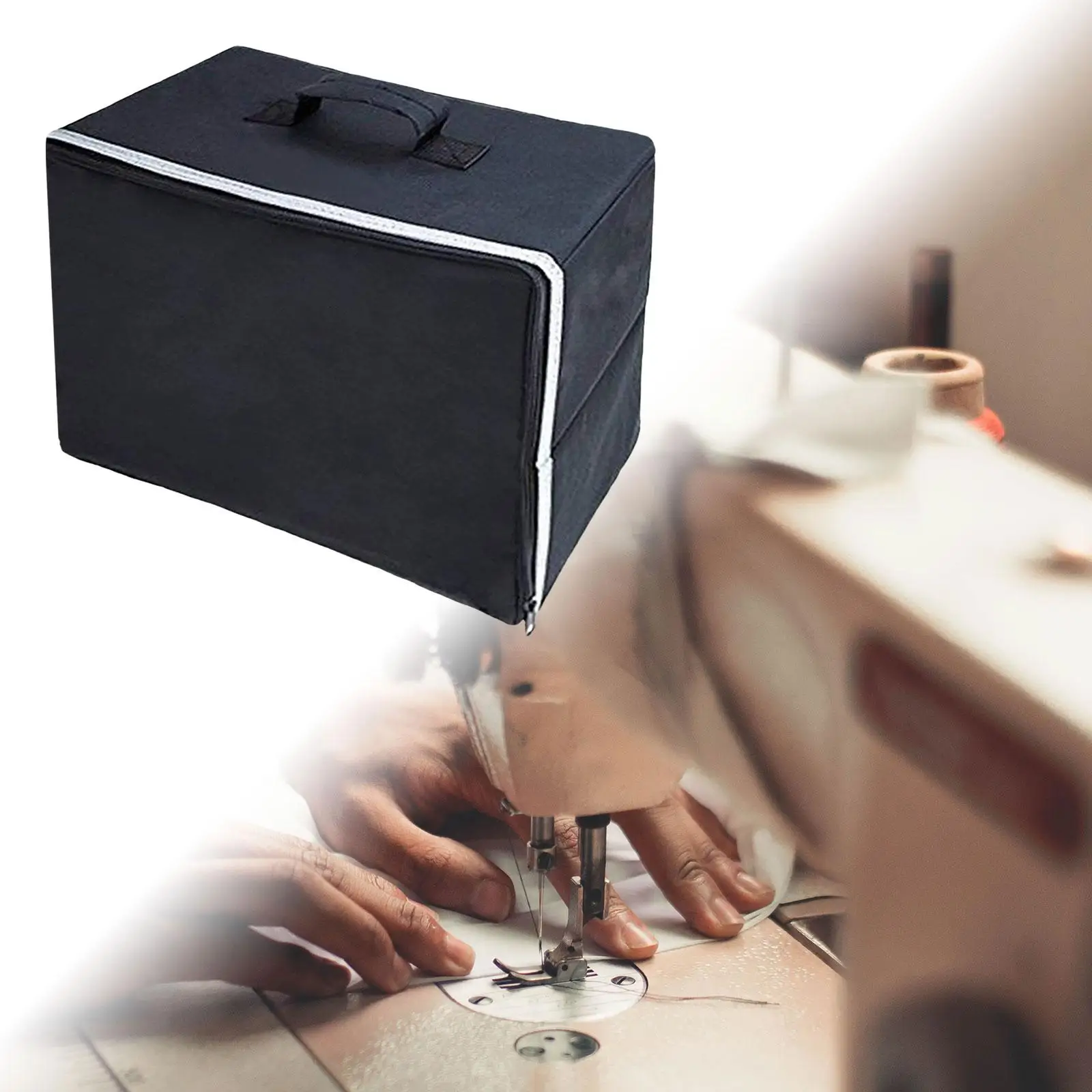 Sewing Machine Dust Cover Carrying Bag with Zipper Pouch for Travel Storage Fits Most Standard Machine Accessories Kit