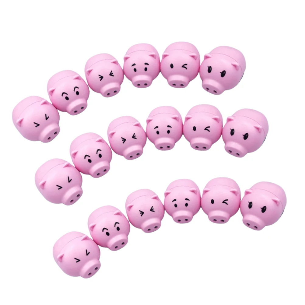 18 pçs mini porco puxar para trás carro brilhante design dos desenhos animados para crianças inércia veículo festa favores presente mão olho coordenação desenvolvimento