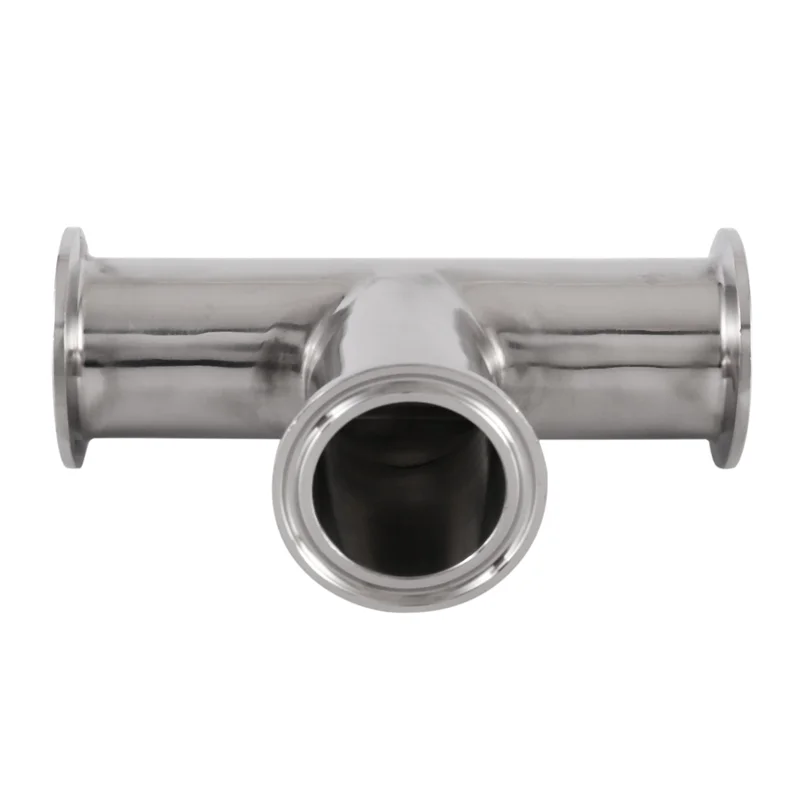 ABRW-3 Pezzi 1.5 Pollici 38 Millimetri Sanitario Tri Morsetto 3 Vie Tee In Acciaio Inox 304 Ghiera Sanitaria Tee Connettore Raccordo Per Tubi