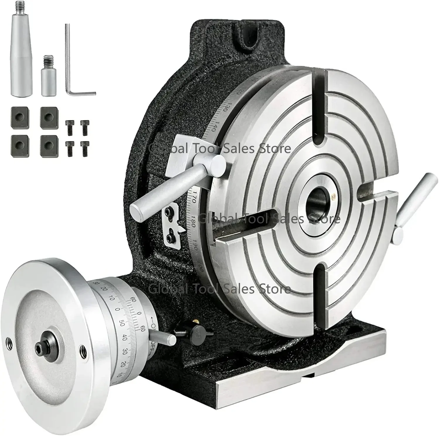 Horizontal & Vertical Dual Purpose Rotary Indexing Table, 0-360 Degree Precision Rotation Machining Worktable, Metal Working DIY