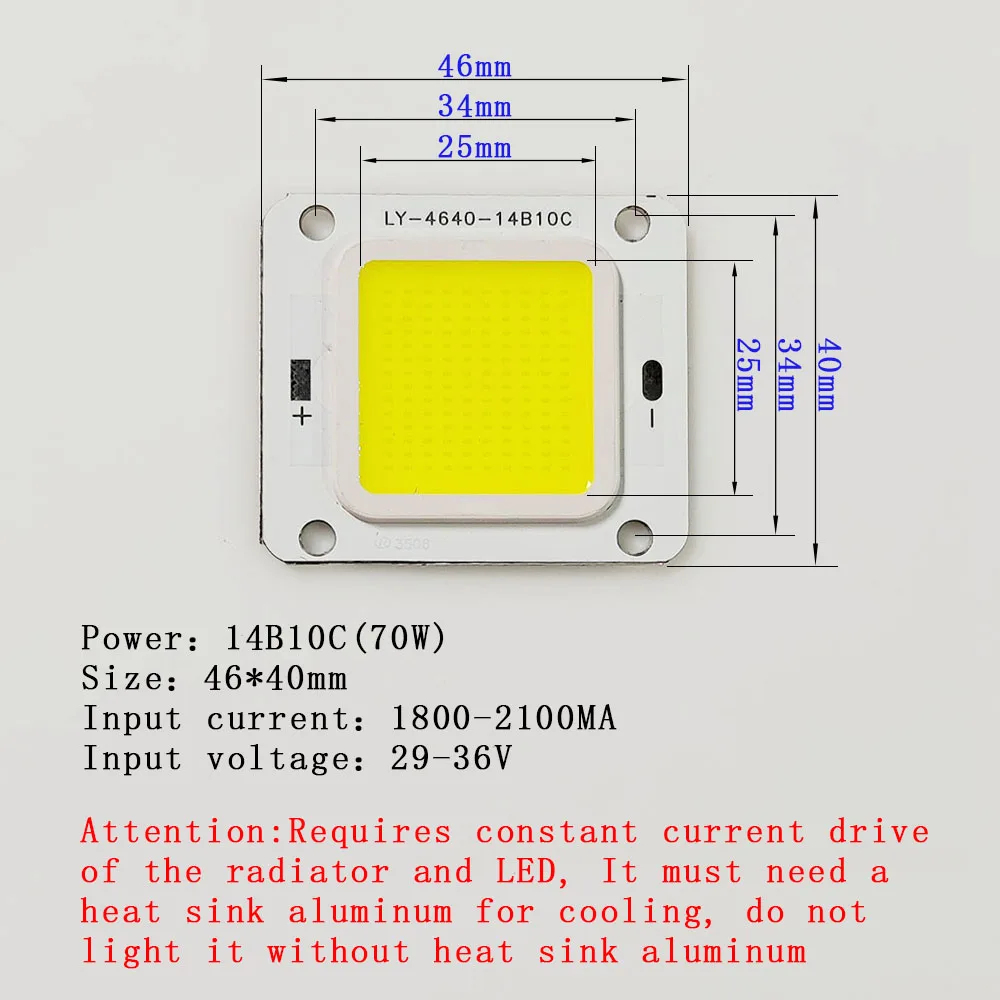 LED Chip Beads 70W 60W 50W 35W 25W 29-36V Backlight Diode Lamps Cold White Warm White LED Matrix For DIY LED Flood Light Bulbs