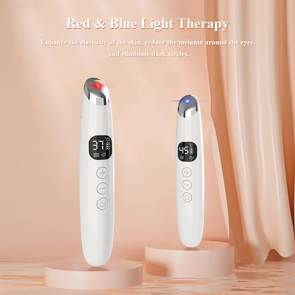 Ionic Eyes Gesichtsmassagegerät Pen Beheizter Vibrator Rotlichttherapie Gesicht Schönheit Gerät Falten Anti-Ageing Augenmassage