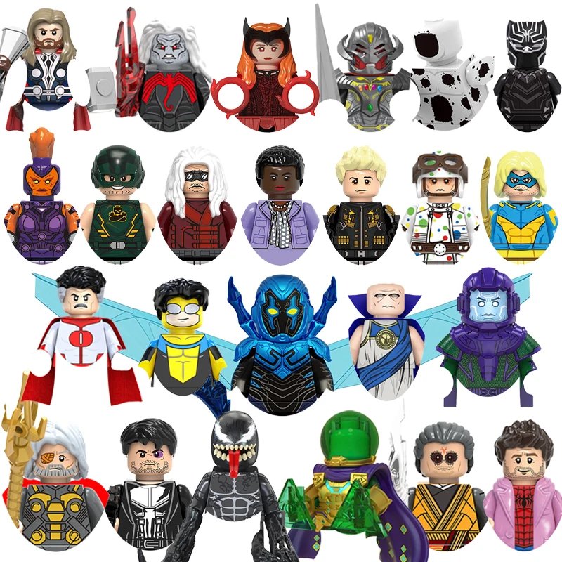 Marvel Bricks Ultron For Toys Gifts Blue Beetle New InvincibleMini Action Figures Children Building Blocks For Party Gifts