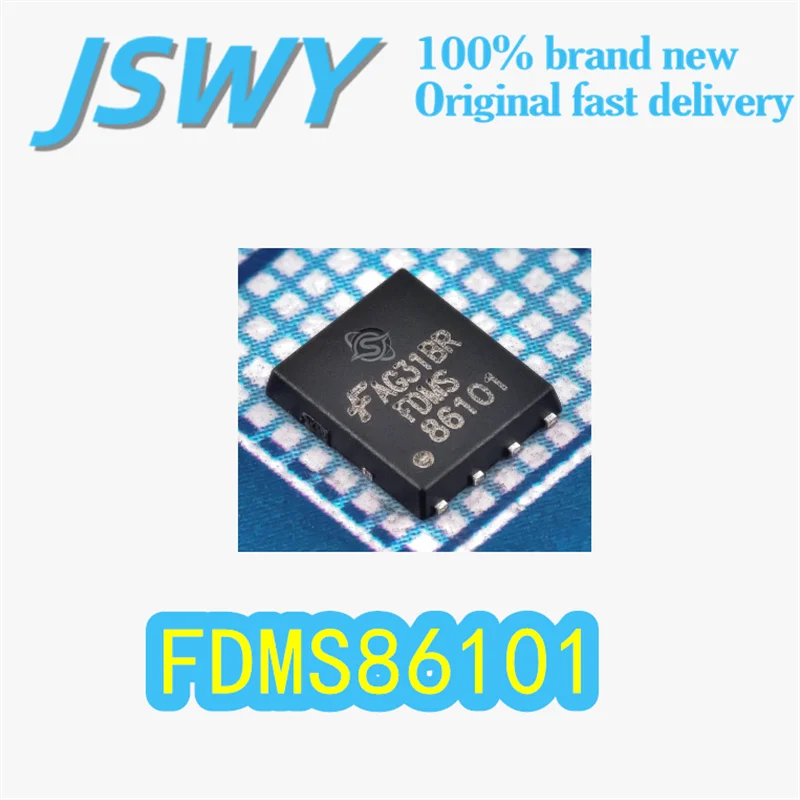 

(10/50 pieces) FDMS86101 Original 86101 Package QFN8 N-Channel MOSFET 100V 60A Ultra-Low Internal Resistance Electronics