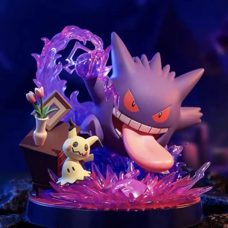

Pokemon Gengar Small Sized Q Version Cartoon Figurine Creative Desktop Ornament Couple Gift Phone Holder Toy Collection Souvenir