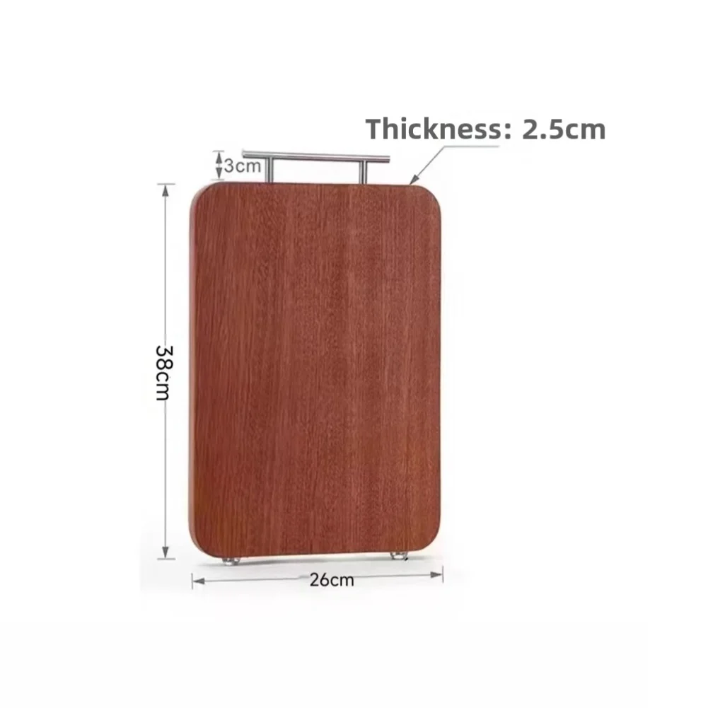 Heavy Duty Ebony Wood Cutting Board Double Sided with Deep Juice Groove for Multi Purpose Kitchen Use and Food Serving
