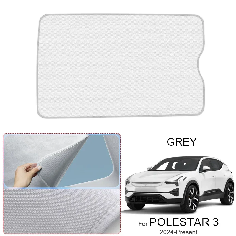 

Автомобильный солнцезащитный экран для люка с электростатической адсорбцией, из замшевой ткани, теплоизоляционный, для POLESTAR 3 2024-наст. время