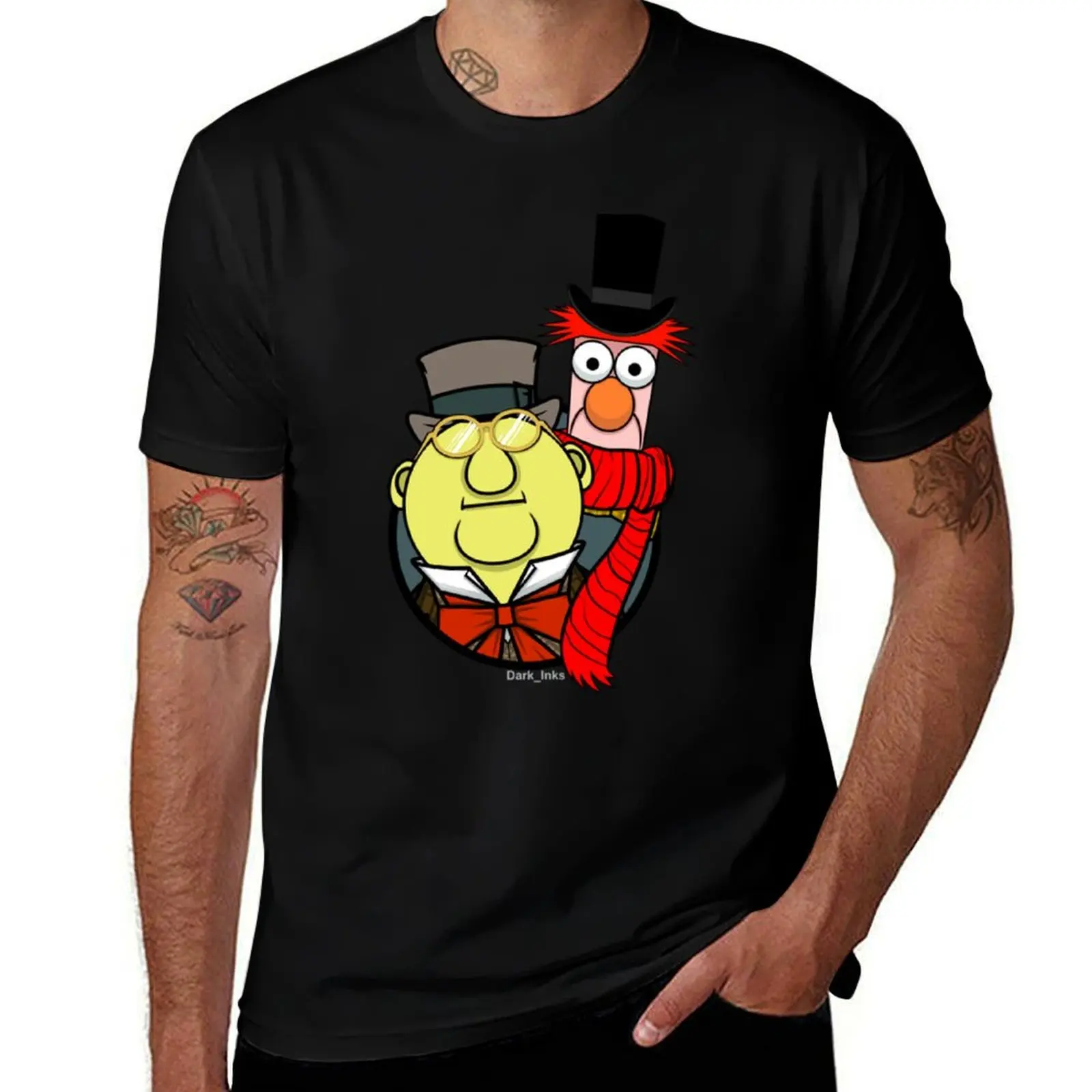 Muppets Christmas Carol - Bunsen Honeydew and Beaker T-Shirt Big Size Short Sleeve Casual Top T-Shirt
