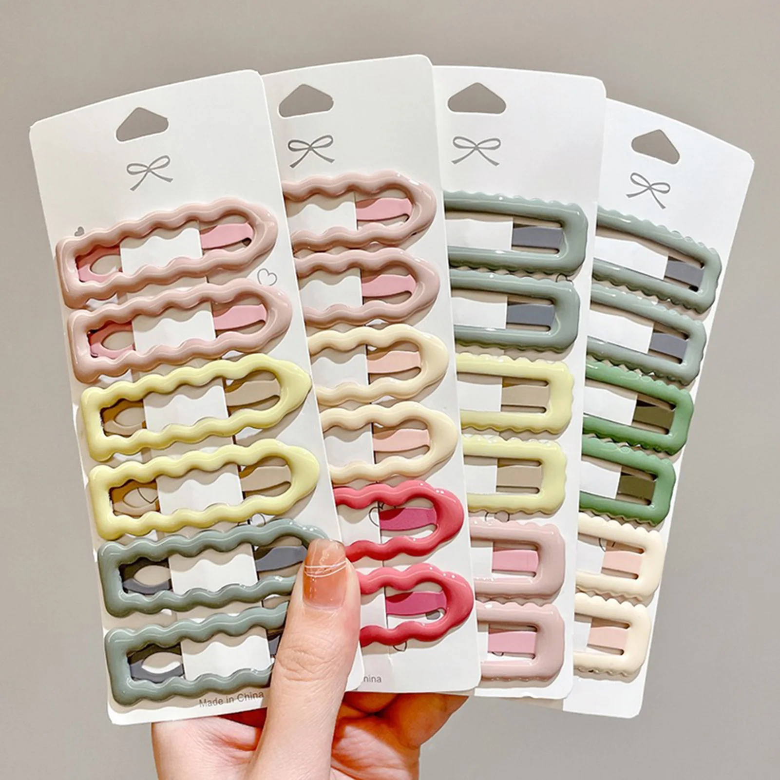 6Pcs Macaron Hair C…