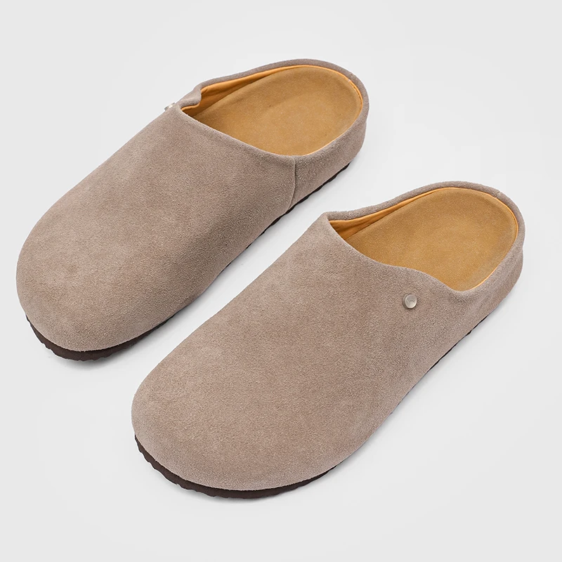 New Couple Lazy Boken Slippers Frosted Thick Sole Anti Slip Simple Breathable High-quality Fashionable Shoes