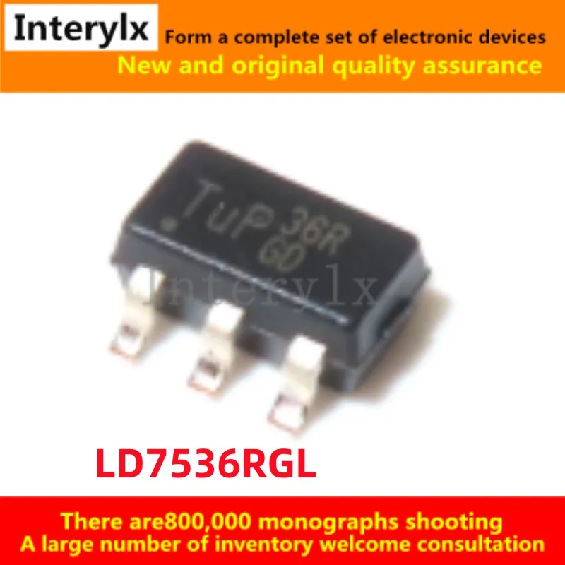 10-50Pcs Original LD7536 LD7536RGL LD7536R Power Management Chip IC Silk Screen 36R Patch 6-pin Integration