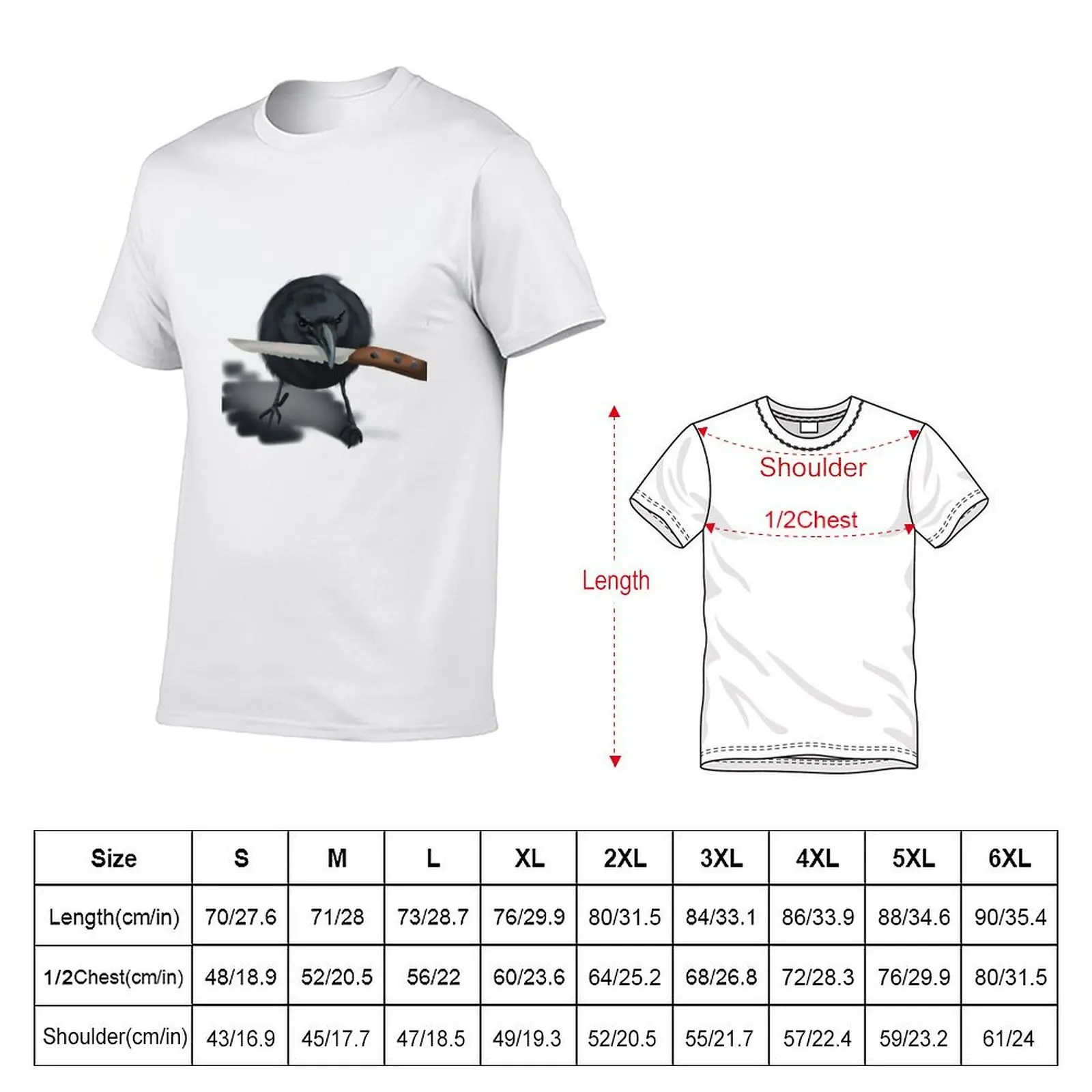 Crow With a Knife T-Shirt sweat heavyweights tshirts for men