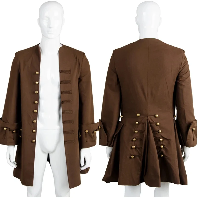 

♛2026♛ Pirate Jack Cosplay Sparrow Cosplay Costume Vest Coat Cloak Hat Halloween Carnival Christmas Outfits For Adult Men Boy D❤