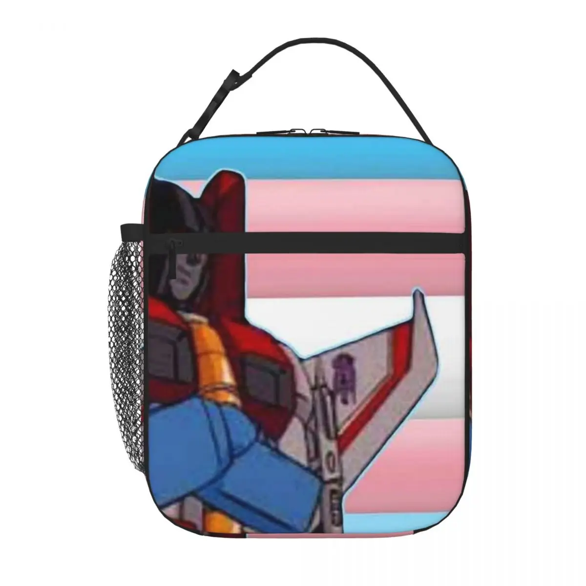 Bestselling Trans!Starscrem Patchwork Adjustable Strap Lunch Bag High School Food Cooler Bag