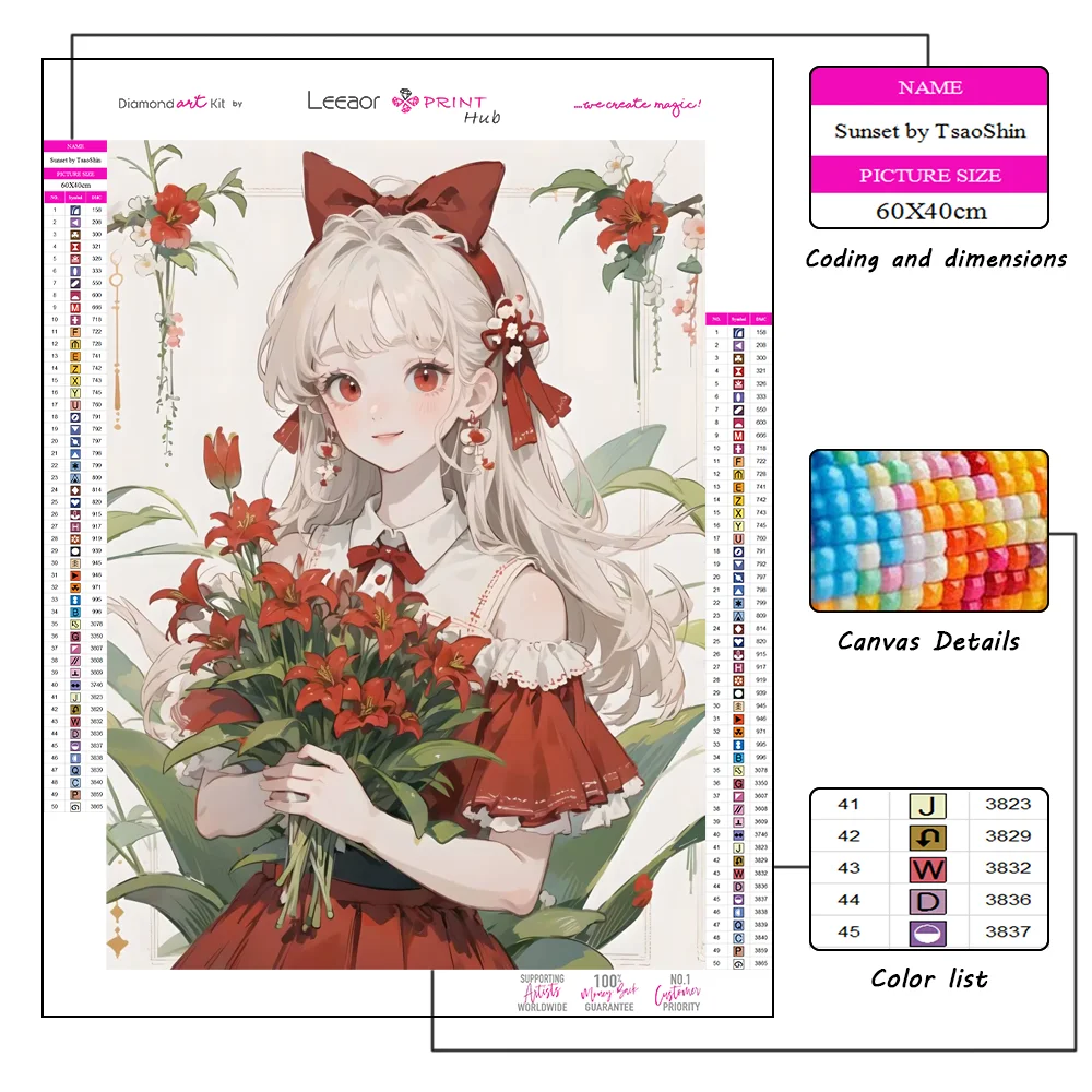 5d Diy Diamond Painting Cartoon Rose Girl In Red Gemstone Diamond Art Mosaic Embroidery Cross Stitch Kits Home Decor ダイヤモンドアート