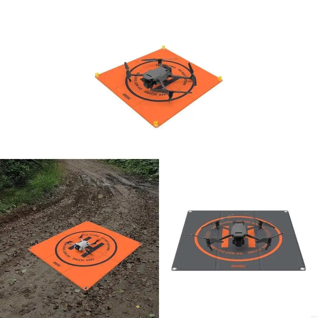 Q6PA Landing Pad Fast-Fold-Double-Sided Waterproof PU 65cm for Mini 3 Air 2 3 FPV Accessories