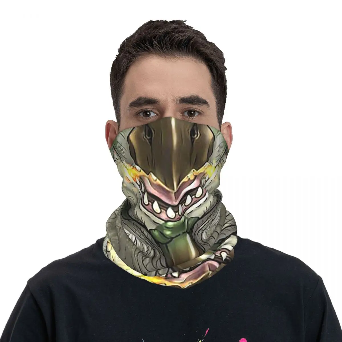 Rathian Green (Monster Hunter World) Face Bandana Neck Gaiter Printed Mask Scarf Warm FaceMask Riding Unisex Adult Washable