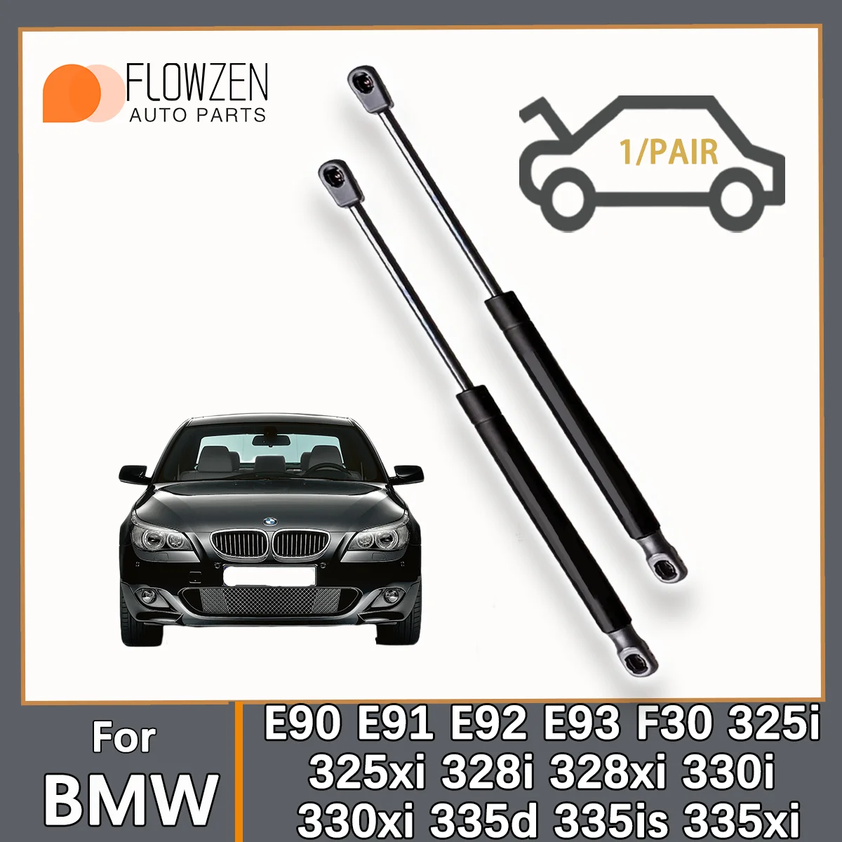 Barre à ressort à gaz pour capot avant, pour BMW E90 E91 E92 E93 F30 325i 325xi 328i 328xi 330i 330xi 335d 335is 335xi