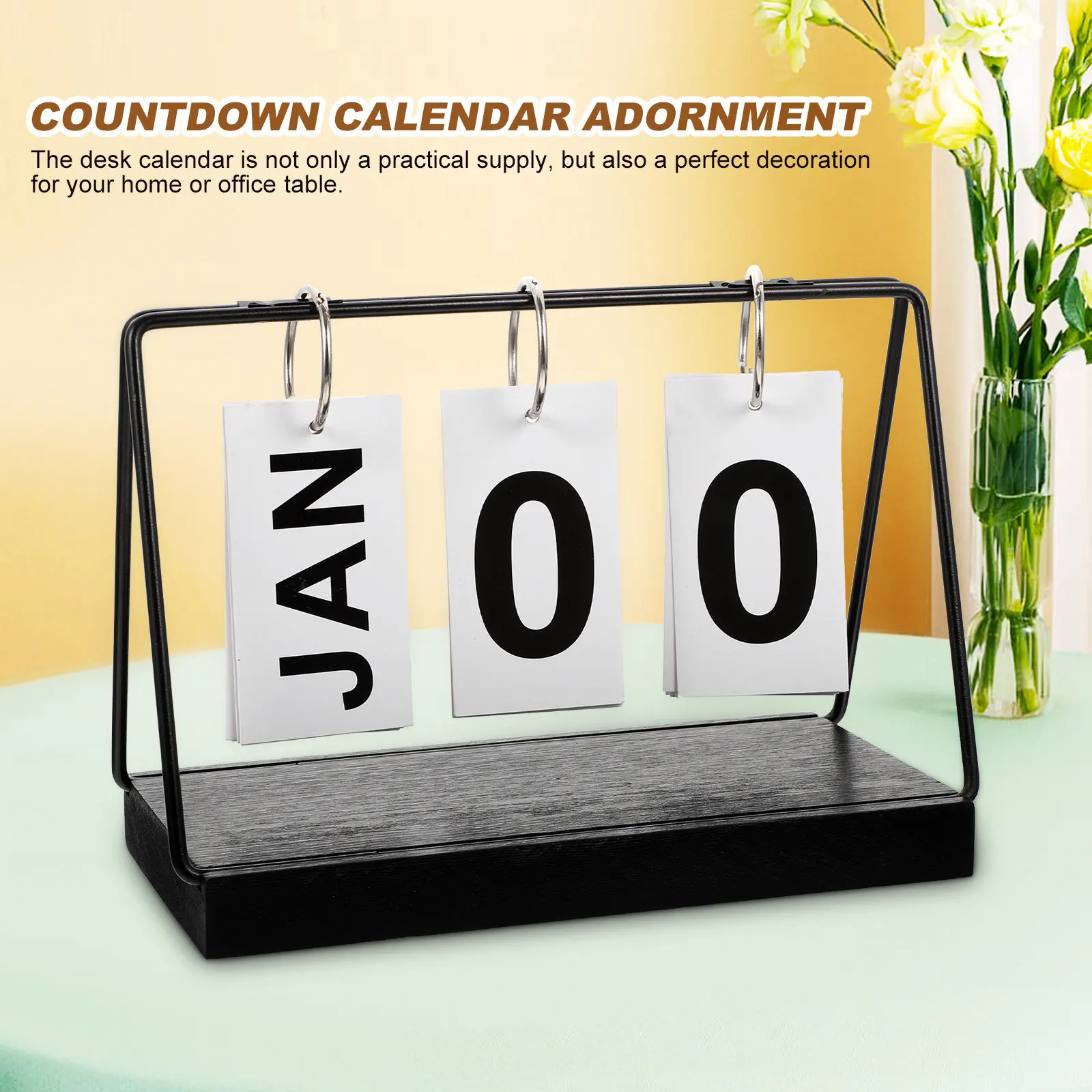 

Деревянный календарь обратного отсчета: стильный настольный календарь-блок с ручным перекидом, декоративное украшение для офиса и дома