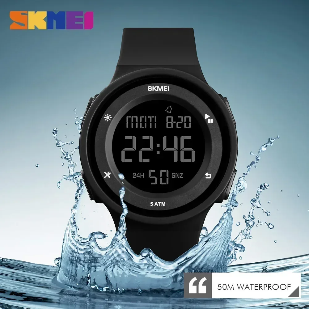 SKMEI 1445 Watches reloj hombre Comfortable Simple Digital Men Women Watch 2 Time Waterproof Mens Ladies Sports Wristwatches