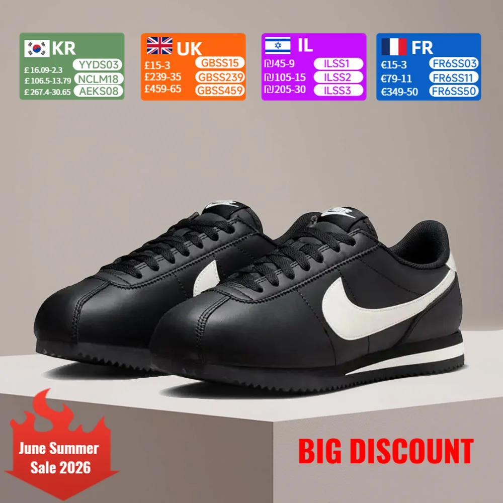 Nike (NIKE) CORTEZ Zapatos deportivos cómodos y casuales para mujer, elegantes, versátiles, antideslizantes, duraderos y ligeros DN1791-006