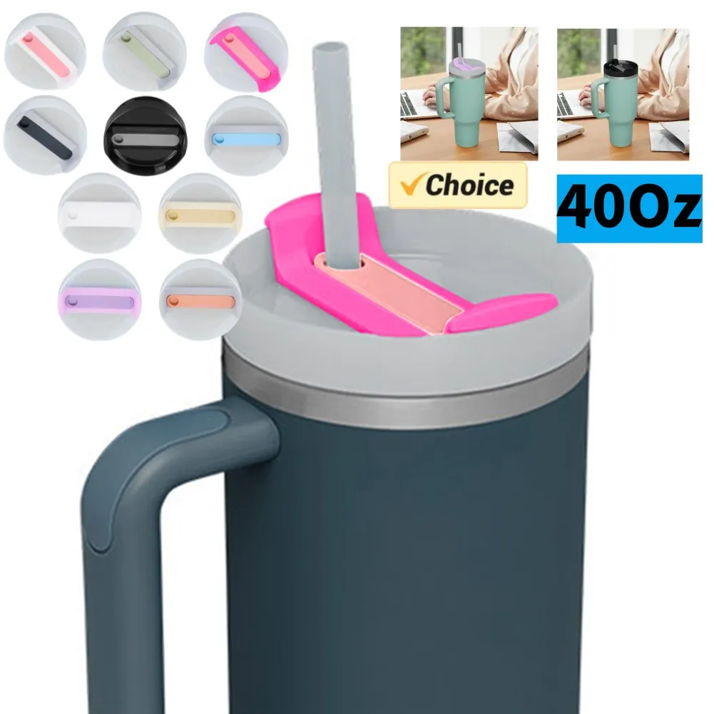 

40oz Flip Straw Lid for Stanley Cup Leak Proof Spill-proof Cover Tumbler Lid Replacement for Stanley 40oz Cup Accessories Straw