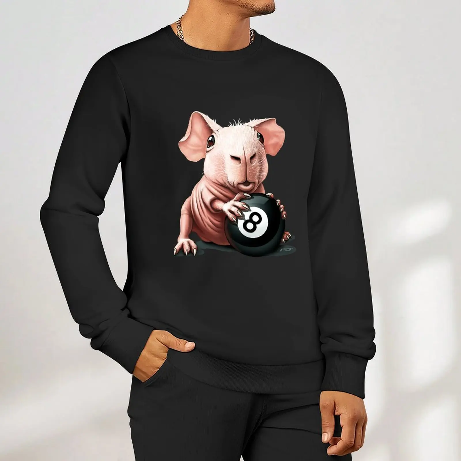 نحيل خنزير غينيا خنازير البلياردو الحيوانات الأليفة لطيف نحيل خنزير البلوز الخريف ملابس رجالي أنيمي ملابس الرجال ارتداء الخريف البلوز
