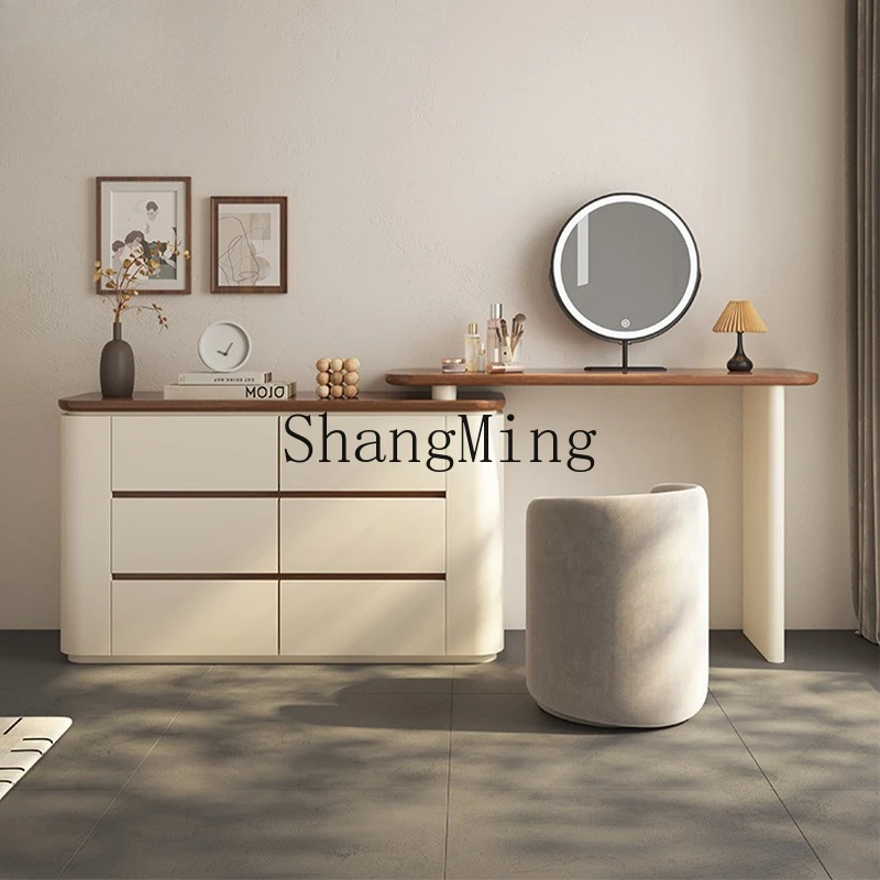 

SM makeup table dresser chest cabinet integrated bedroom modern storage cabinet end of bed solid wood medieval bay window