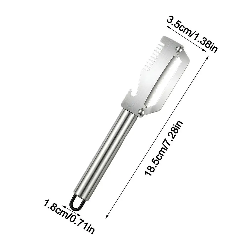3-in-1 Vegetable Peeler with Bottle Opener&Grater Stainless Steel Kitchen Shredder Fruit Peeler