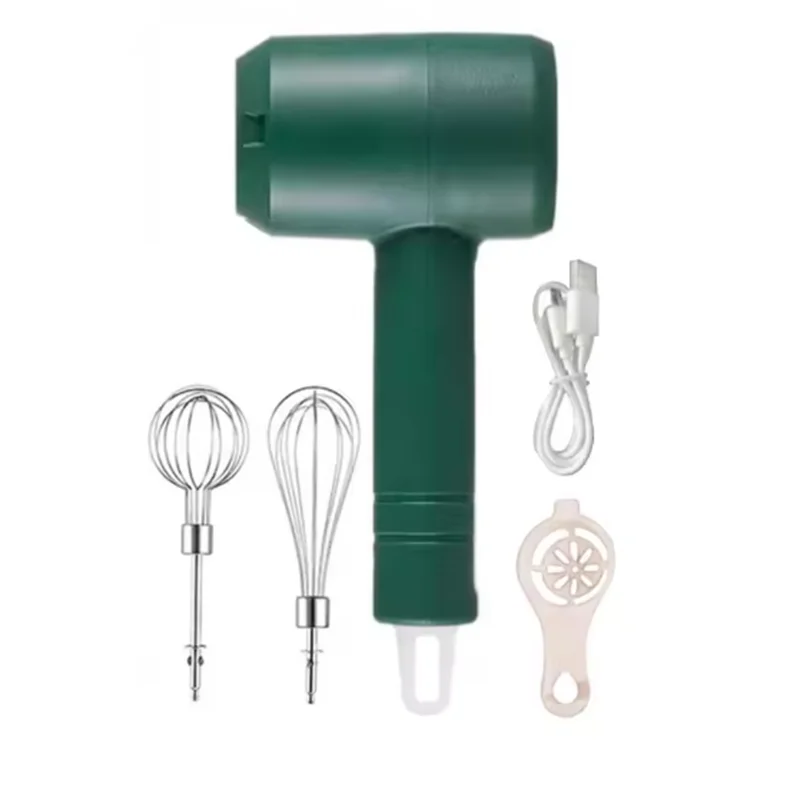 USB Rechargeable Detachable 3 Speeds Modes Cream Mixing Whipping Cake Baking Essentials Handheld Egg Beater Electric Mixer 20W