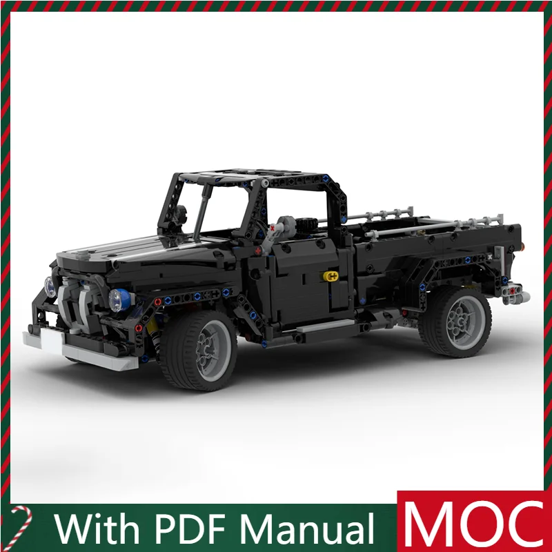 

Hot Selling 988PCS Black Vintage Custom Pickup MOC Building Blocks Model Speed Vehicle Brick Toys Kids Adults Diy Assembly Gifts