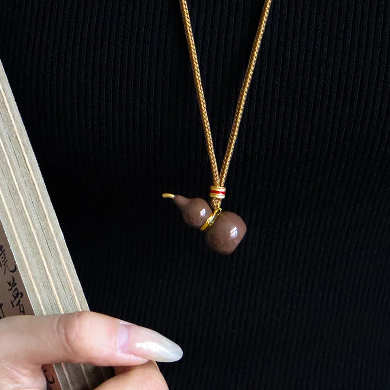 Fashion Jewelry Vintage Temperament Enamle Gourd Pendant Necklace For Women Party Gifts Delicate Design Accessories