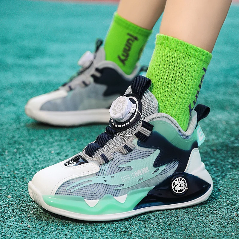 

Новые баскетбольные кроссовки NewBoys' Actual Combat с сетчатым верхом, нескользящие, для бега, 2024 года, новые студенческие кроссовки с поворотной застежкой