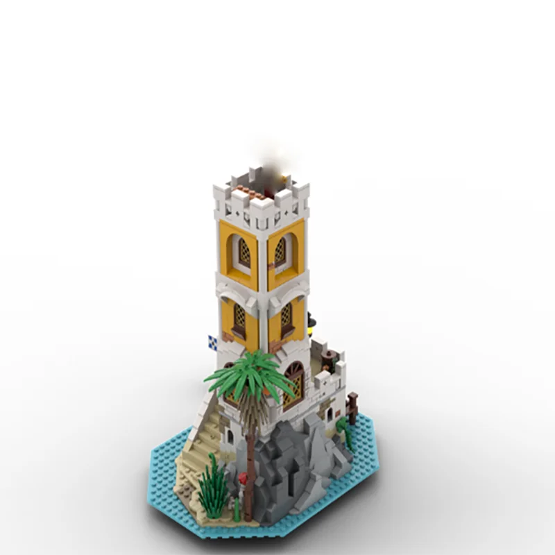 Spot educacional moc blocos de construção modelo castelo sabre barreira tecnologia tijolos diy montagem brinquedos construção férias das crianças