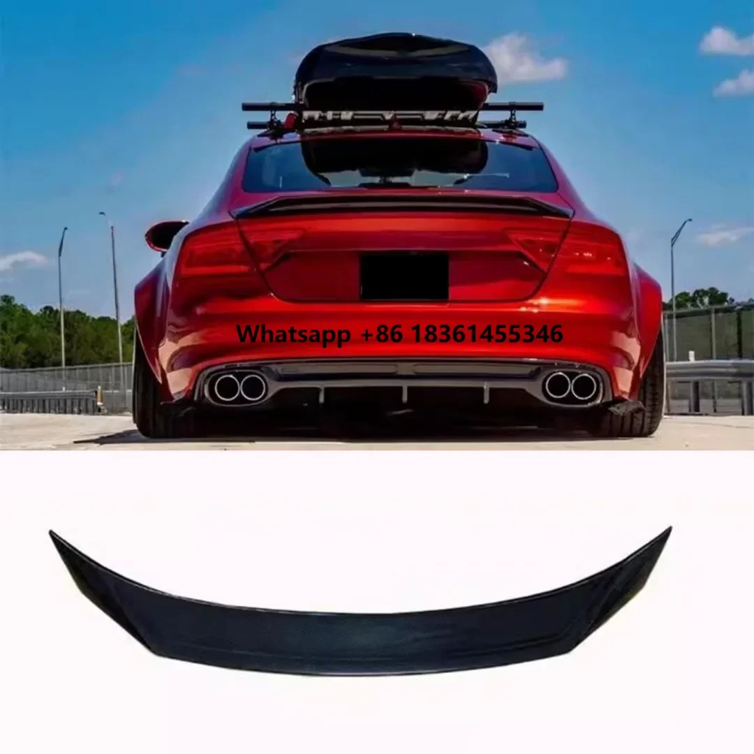 

for A7 S7 modified No punching required Rear spoiler Wing lip Body kit Car Accessories Carbon fiber Tail wing
