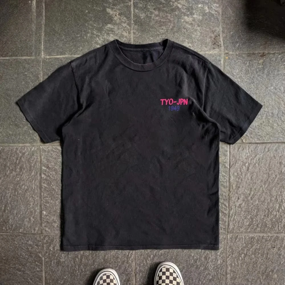 Vintage Japanischer Holzschnittdruck Tiger Farbgrafik Bedrucktes T-Shirt für Männer und Frauen Baumwolle Casual Kurzarm T-Shirt Herren T-Shirts – Detail 9