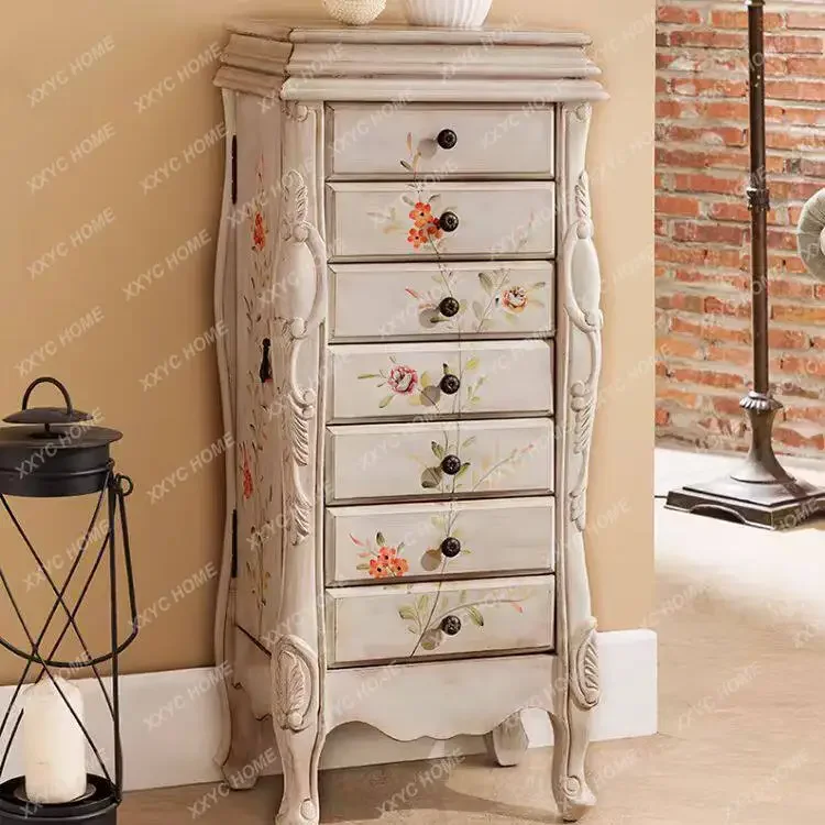 

Antique jewelry cabinet Multifunctional storage cabinet Painted jewelry cabinet